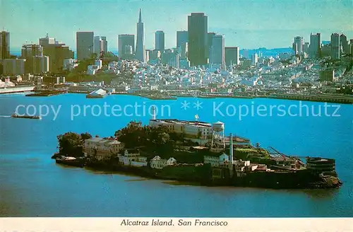 AK / Ansichtskarte Alcatraz_San_Francisco Gefaengnisinsel Fliegeraufnahme Alcatraz_San_Francisco