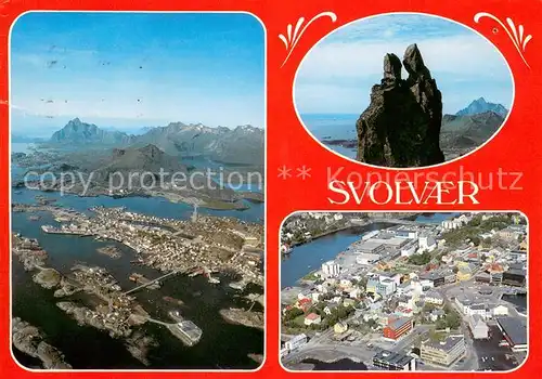 AK / Ansichtskarte Svolvær Lofoten Fliegeraufnahme Svolvær