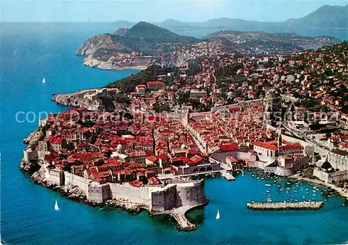 AK / Ansichtskarte Dubrovnik_Ragusa Fliegeraufnahme Dubrovnik Ragusa