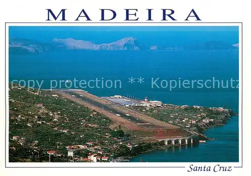 AK / Ansichtskarte Santa_Cruz_Madeira Fliegeraufnahme Santa_Cruz_Madeira