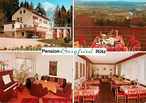 AK / Ansichtskarte Roetz_Oberpfalz Gastraeume Terrasse Roetz Oberpfalz