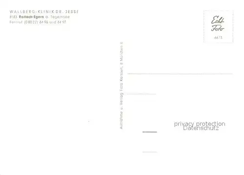 AK / Ansichtskarte Rottach Egern Wallberg Klinik Dr Jesse Tegernsee Rottach Egern