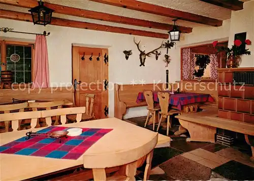 AK / Ansichtskarte Kreuth_Tegernsee Ausflugsgaststaette Cafe Schwaigeralm Gastraum Kreuth Tegernsee