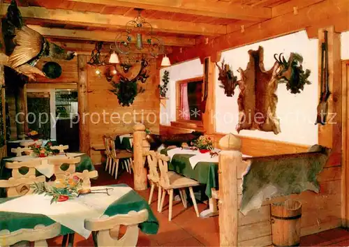 AK / Ansichtskarte Kreuth_Tegernsee Ausflugsgaststaette Cafe Schwaigeralm Gastraum Kreuth Tegernsee