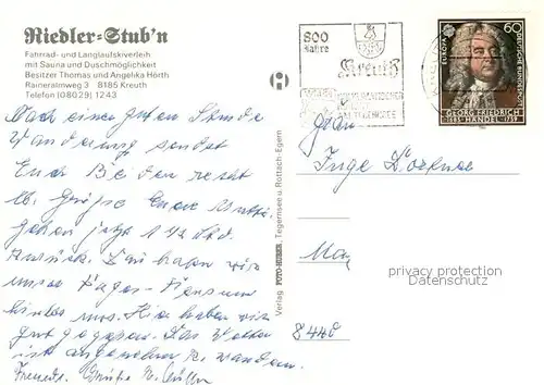 AK / Ansichtskarte Bad_Kreuth Riedler Stub n Gaststaette Bad_Kreuth