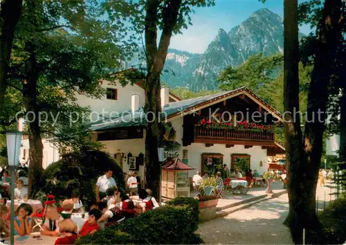 AK / Ansichtskarte Koenigssee Cafe Restaurant Konditorei Zur Seeklause Gartenterrasse Koenigssee
