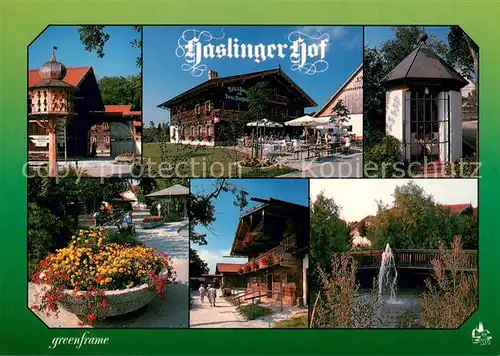AK / Ansichtskarte Kirchham_Niederbayern Hotel Restaurant Haslinger Hof Brauhaus Kapelle Holzbruecke Kirchham Niederbayern