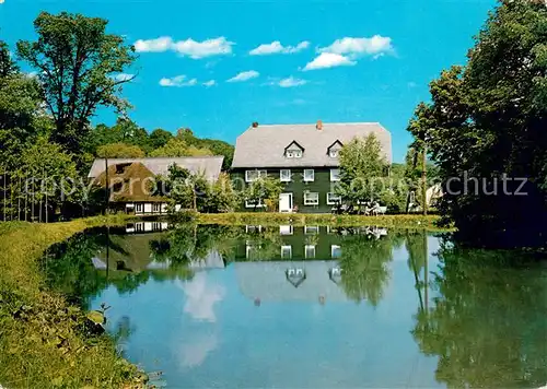 AK / Ansichtskarte Calle_Meschede Pension Grewen Muehle Uferpartie am See Calle_Meschede
