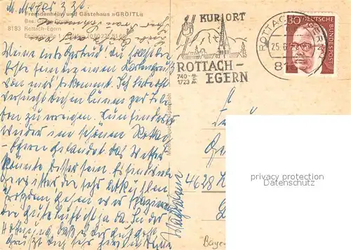 AK / Ansichtskarte Rottach Egern Fremdenheim und Gaestehaus Groitl Gaststube Rottach Egern