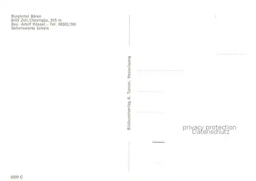 AK / Ansichtskarte Zell_Allgaeu Burghotel Baeren Zell Allgaeu