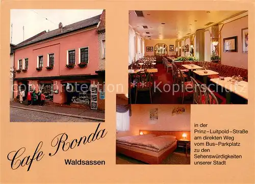 AK / Ansichtskarte Waldsassen Cafe Ronda Gaststube Zimmer Waldsassen