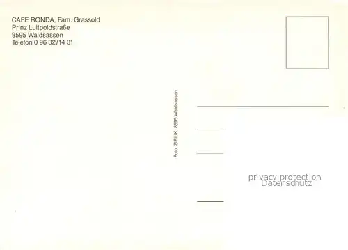 AK / Ansichtskarte Waldsassen Cafe Ronda Gaststube Zimmer Waldsassen
