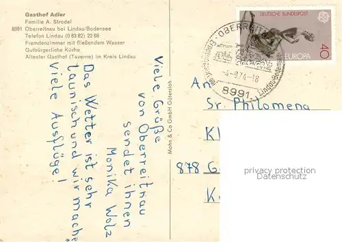 AK / Ansichtskarte Oberreitnau Gasthof Adler Oberreitnau