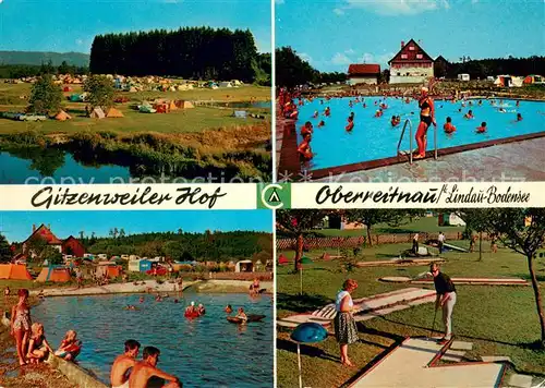 AK / Ansichtskarte Oberreitnau Gitzenweiler Hof Camping Schwimmbad Minigolfanlage Oberreitnau