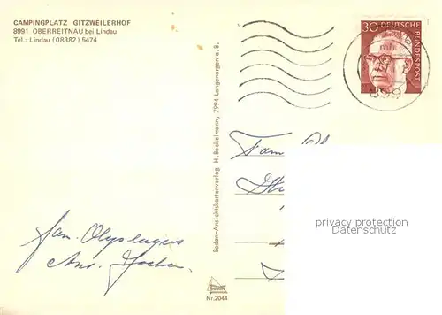 AK / Ansichtskarte Oberreitnau Gitzenweiler Hof Camping Schwimmbad Minigolfanlage Oberreitnau