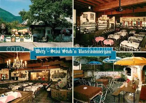 AK / Ansichtskarte Unterammergau Wetz Stoa Stubn Gastraeume Unterammergau
