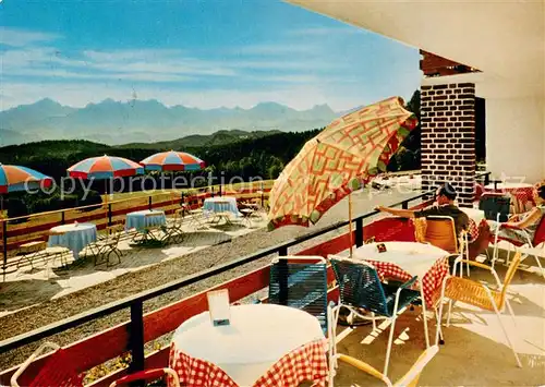 AK / Ansichtskarte Ussenburg Hotel garni Forggenhof Bergcafe Terrasse Ussenburg
