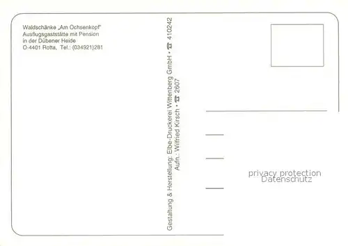 AK / Ansichtskarte Rotta Waldschaenke Am Ochsenkopf Terrasse Rotta