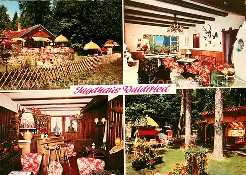 AK / Ansichtskarte Oberthulba Terrassen Cafe Weinrestaurant Jagdhaus Hexenhaus Waldfried Oberthulba