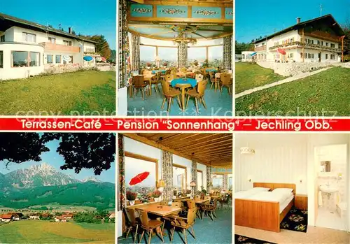 AK / Ansichtskarte Jechling Terrassen Cafe Pension Sonnenhang Gesamtansicht mit Alpenpanorama Jechling