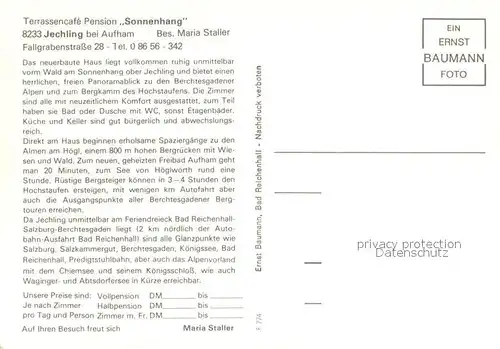 AK / Ansichtskarte Jechling Terrassen Cafe Pension Sonnenhang Gesamtansicht mit Alpenpanorama Jechling