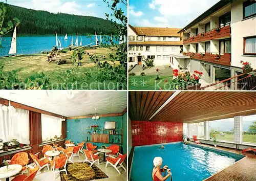 AK / Ansichtskarte Erzgrube Gasthof Pension Baeren im Schwarzwald Hallenbad See Wassersport Erzgrube