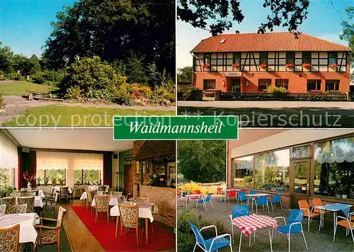 AK / Ansichtskarte Diensthop Gasthaus Pension Waldmannsheil Restaurant Terrasse Diensthop
