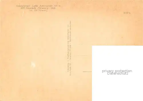 AK / Ansichtskarte Toerwang Gaststaetten Cafe Schoenblick Terrasse Kapelle Fernsicht Toerwang