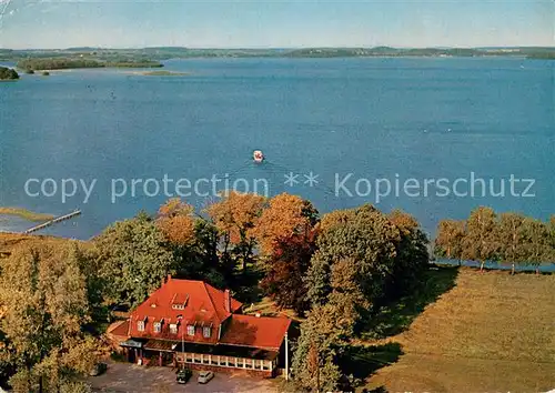 AK / Ansichtskarte Dersau Gasthaus Pension Zur Muehle Grosser Ploener See Fliegeraufnahme Dersau
