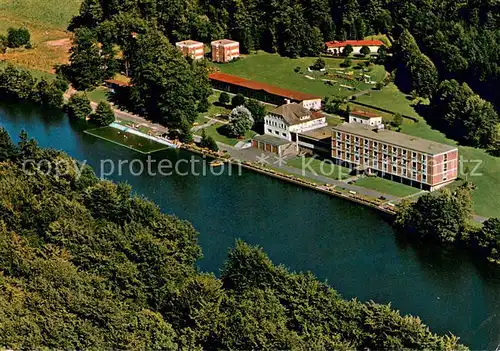 AK / Ansichtskarte Hirzenhain_Wetteraukreis Sanatorium Hillersbach Fliegeraufnahme Hirzenhain Wetteraukreis