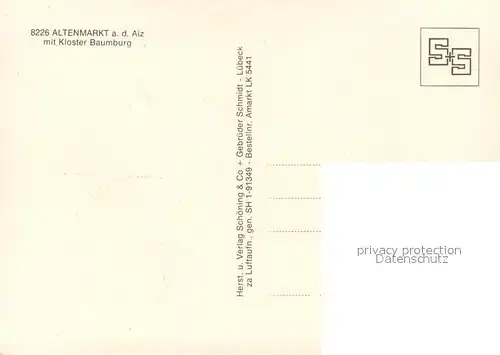 AK / Ansichtskarte Altenmarkt_Alz Kloster Baumburg Fliegeraufnahme Altenmarkt Alz