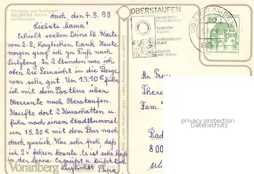 AK / Ansichtskarte Sulzberg_Allgaeu Erholungsort Alpenpanorama Fliegeraufnahme Sulzberg Allgaeu