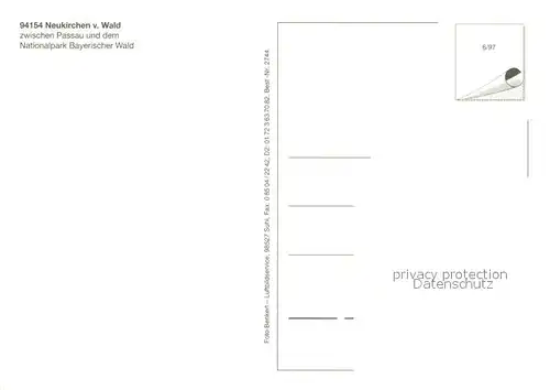 AK / Ansichtskarte Neukirchen_Wald Dreiburgenland im Bayerischen Wald Fliegeraufnahme Neukirchen Wald