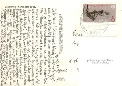 AK / Ansichtskarte Wartenberg_Oberbayern Sanatorium Fliegeraufnahme Wartenberg Oberbayern