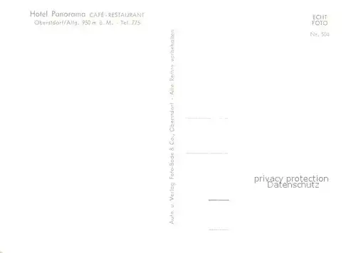 AK / Ansichtskarte Oberstdorf Hotel Panorama Cafe Restaurant Alpenblick Oberstdorf