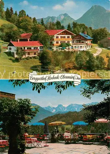 AK / Ansichtskarte Oberaudorf Berggasthof Hocheck Terrasse Allgaeuer Alpen Oberaudorf