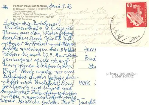 AK / Ansichtskarte Eininghausen Pension Sonnenblick Ruine Limberg Nonnenstein Aussichtsturm Gruener See Wappen Eininghausen