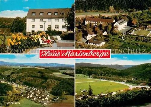 AK / Ansichtskarte Elkhausen_Sieg Erholungsheim Haus Marienberge Parkanlagen Fliegeraufnahmen Elkhausen Sieg