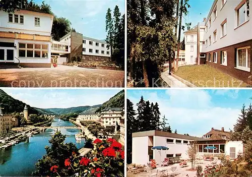AK / Ansichtskarte Bad_Ems Eisenbahner Erholungsheim Haus Lindenbach Blick ueber die Lahn Bad_Ems