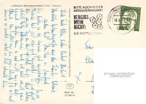 AK / Ansichtskarte Behringersmuehle Luftkurort Fraenkische Schweiz Behringersmuehle