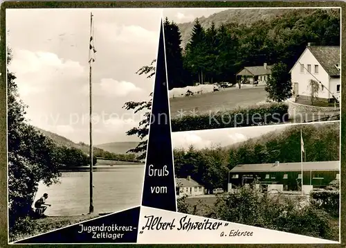 AK / Ansichtskarte Schmittlotheim DRK Schullandheim Zeltlager Albert Schweitzer Edersee Schmittlotheim