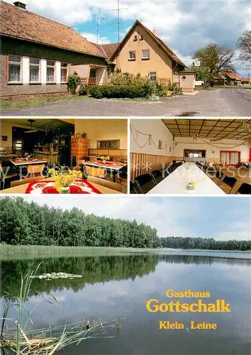 AK / Ansichtskarte Klein_Leine Gasthaus Gottschalk Restaurant Festsaal Partie am Wasser Klein_Leine