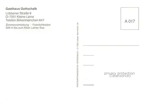 AK / Ansichtskarte Klein_Leine Gasthaus Gottschalk Restaurant Festsaal Partie am Wasser Klein_Leine