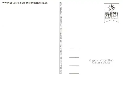 AK / Ansichtskarte Frauenstein_Sachsen Goldener Stern Hotel Restaurant Teilansichten Frauenstein_Sachsen