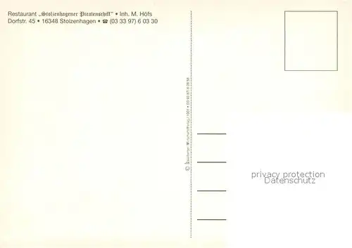 AK / Ansichtskarte Stolzenhagen_Wandlitz Restaurant Stolzenhagener Piratenschiff Gastraeume Terrasse Stolzenhagen Wandlitz