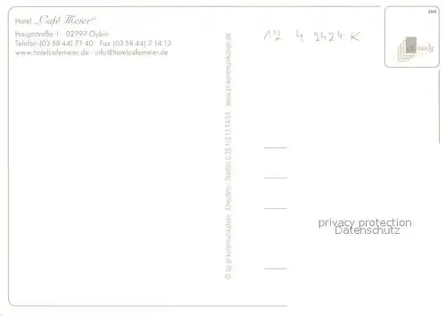 AK / Ansichtskarte Oybin Hotel Cafe Meier Zittauer Gebirge Aussichtspunkt Oybin