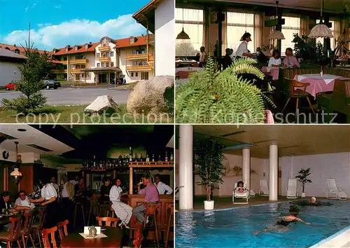 AK / Ansichtskarte Wegscheid_Niederbayern Landhotel Rosenberger Apparthotel mit Swimingpool Hotelbar Wegscheid Niederbayern