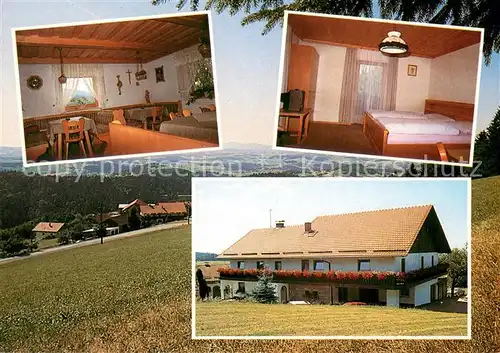 AK / Ansichtskarte Waldkirchen_Niederbayern Pension Haus Viola Gaststube Zimmer Waldkirchen Niederbayern