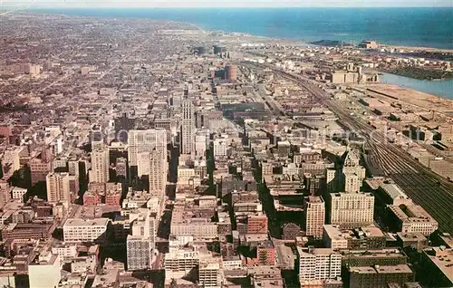 AK / Ansichtskarte Toronto_Canada Aerial view of Downtown Toronto and the Harbour on the Lake Ontario Toronto Canada