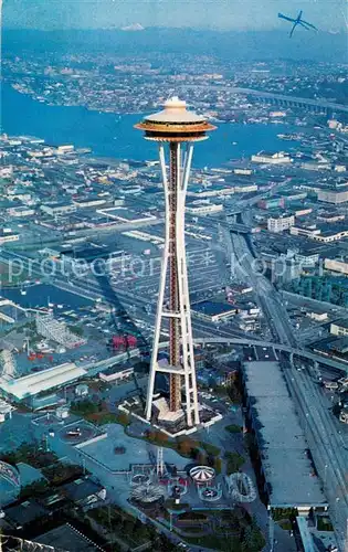 AK / Ansichtskarte Seattle Space Needle Air view 